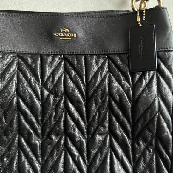 NWT Coach Lexy quilted black leather shoulder bag - Picture 6 of 6